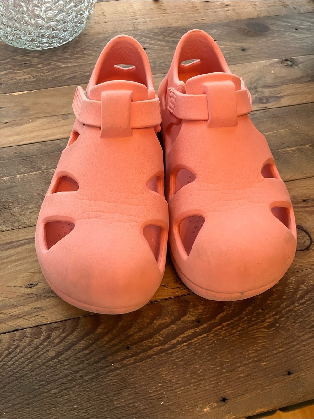 Ten Little Splash Sandals in Coral with Adjustable Strap